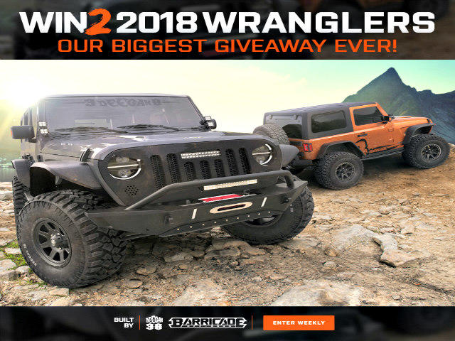 Two 2018 Jeep Wrangler models are set for giveaway.
