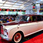 A Rolls-Royce on the auction block at the 2017 Mecum Auction during the 2017 Classic Car Week on the Monterey Peninsula.