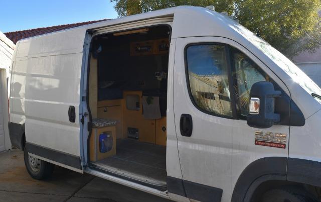 Alex Honnold has a “spacious” living room in his van.