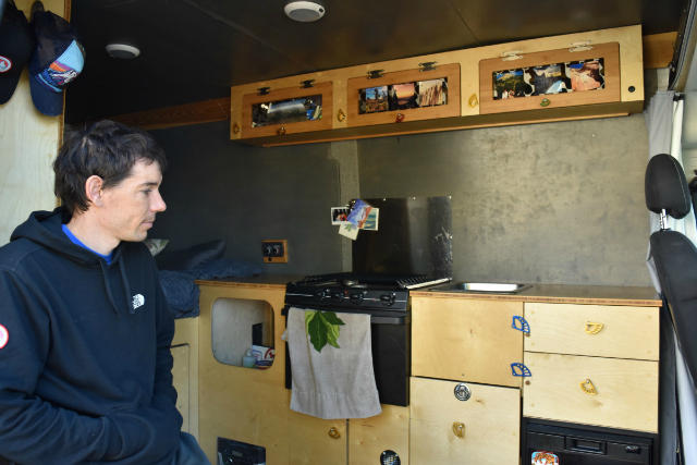 Alex Honnold has everything he needs in the van.