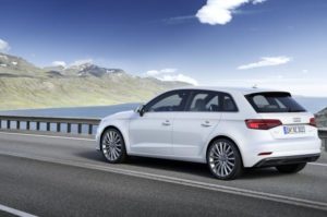A 2017 Audi A3 e-tron similar to the care reviewed by 12-year-old Leo Sens.