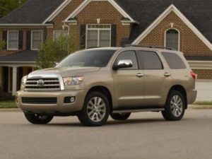 The Toyota Sequoia has the highest percentage of its vehicles reaching 200,000 miles.