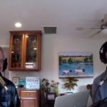 James Raia (left) and Bruce Aldrich interview Author Libby Edelman.