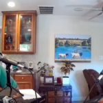 Bruce Aldrich (left) and James Raia interview David Ankin about ToyMakerz, the television auto reality show he hosts.