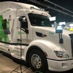 The Tu Simple electric truck was showcased at the recent GTU conference in San Jose, California.