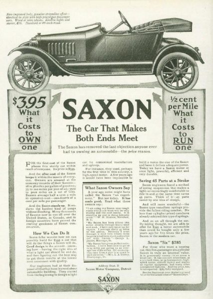 Tom Britzman drove and 1917 Saxon in as a freshman at Lodi High School.