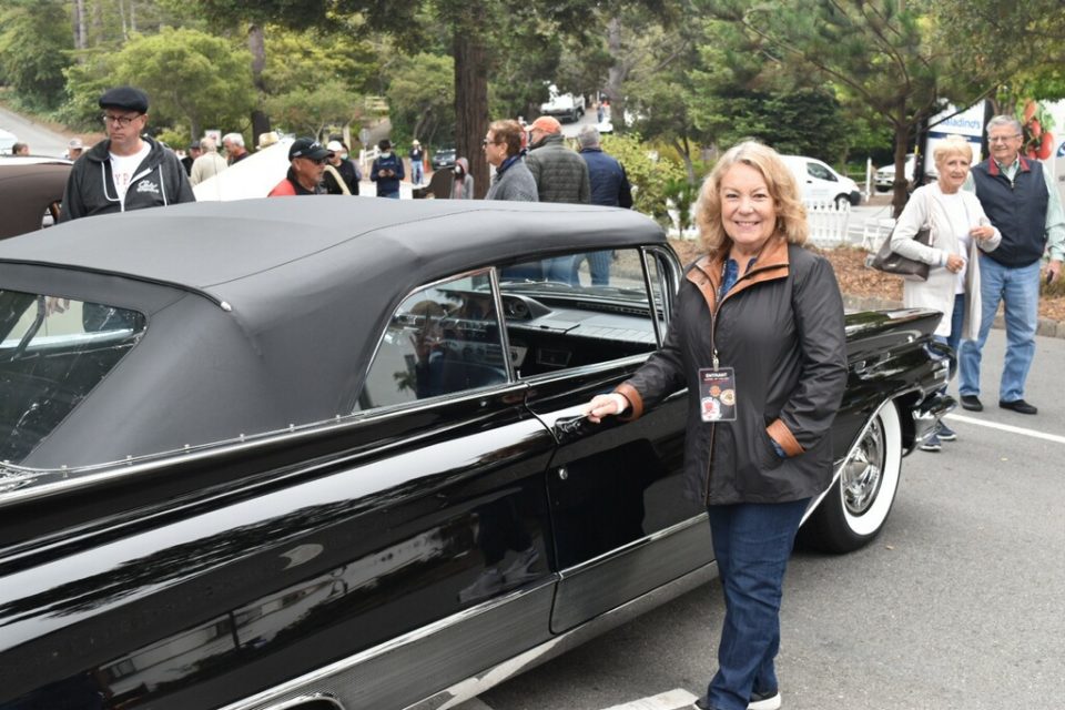 Kim (above) and Rick Franke own a 1960 Buick Electra 225 and showcased at the Concours on the Avenue during Monterey Auto Week.