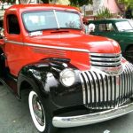 A 1941 Chevrolet Half-ton pickup truck showcased at Concours on the Avenue during Monterey Auto Week.