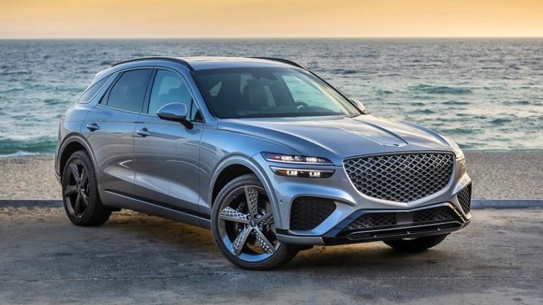 The 2022 Genesis GV70 has a modern exterior design and will a resemblance to Porsche and Bentley SUVs.