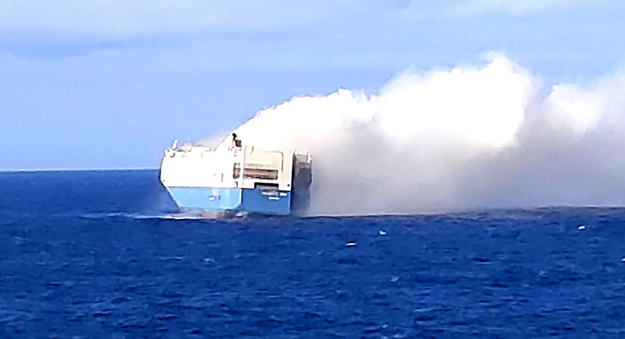The destroyed vehicles among the cargo on the burned ship that caught fire last week in the Atlantic Ocean may tally a loss of more than $400 million, according to an industry consulting firm.