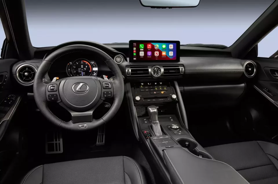 The new Lexus luxury sedan has an an upscale interior.
