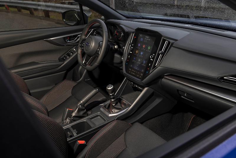The 2022 Subaru WRX offers a six-speed manual transmission.