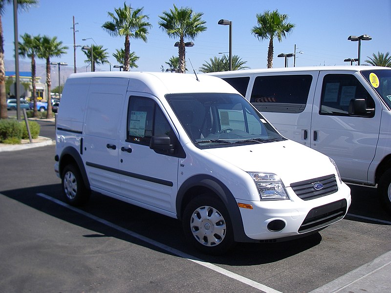 The 2010 Ford Transit, the first year the compact van was introduced into the United States.