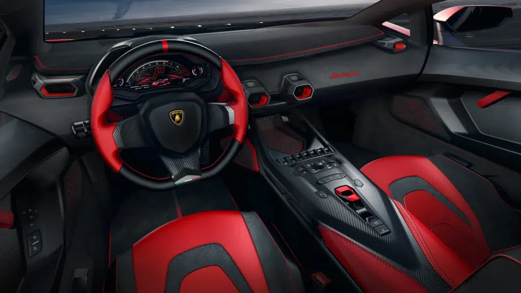 Exterior color-matching throughout the interior is present in the Lamborghini the Invencible (shown) and Auténtica.