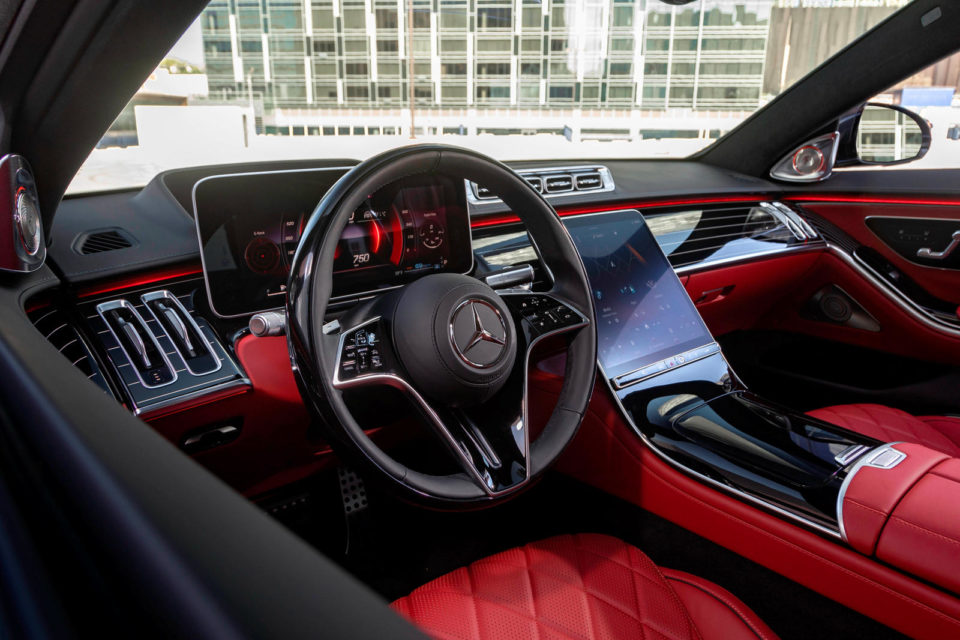 The interior of 2022 Mercedes-Maybach S580 is plush, well-designed and expensive.