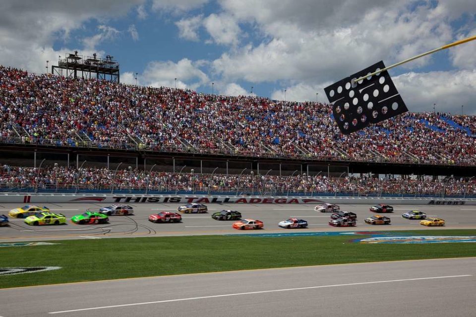 Talladega International Superspeedwayis prominently featured in the new book NASCAR 75.