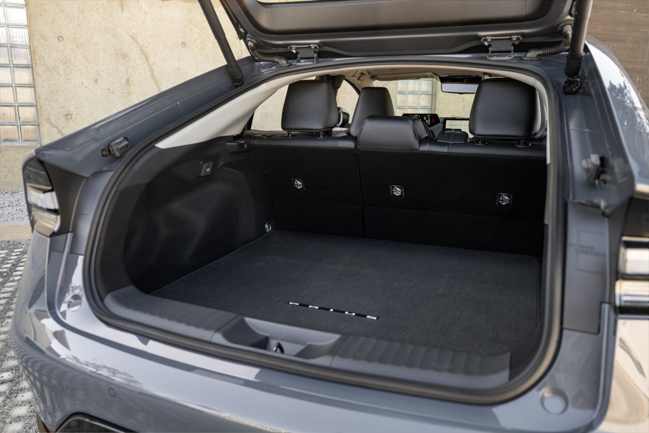The 2023 Toyota Prius Prime rear cargo area