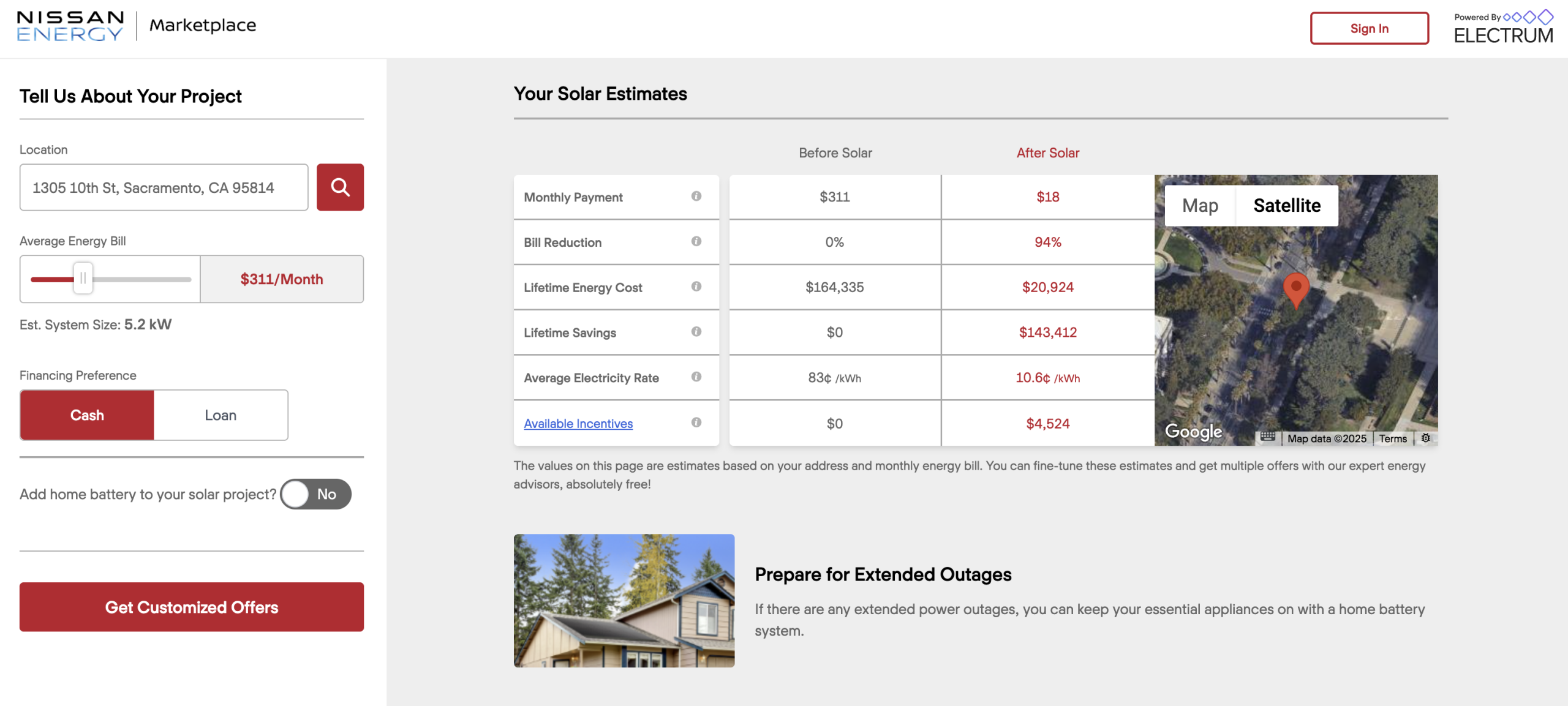 Electrum and Nissan Launch NISSAN ENERGY Marketplace solar incentives example