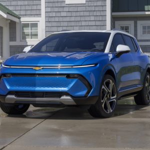 2025 Chevrolet Equinox EV 3LT parked in front of a home