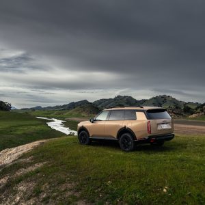 2027 Kia Telluride X-Pro Hybrid exterior front three-quarter view