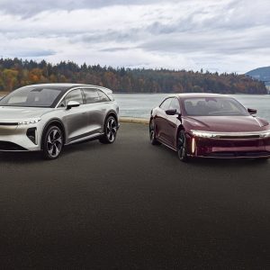 Lucid Air and Gravity lineup together