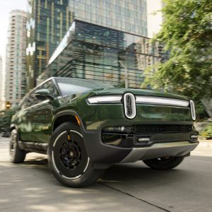 2026 Rivian R1S Gen-2 electric SUV in Forest Green