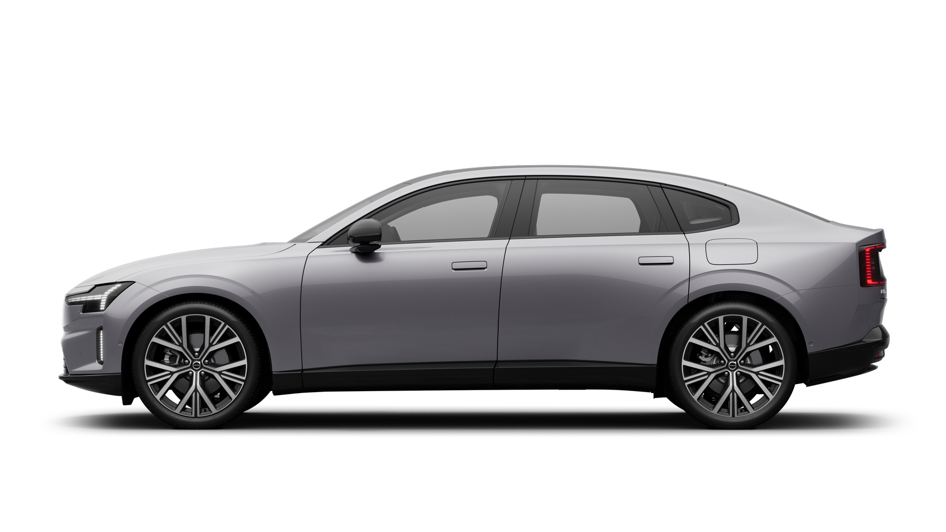 2027 Volvo ES90 electric sedan in dark blue, one of the 16 models eligible for Google Gemini via over-the-air update