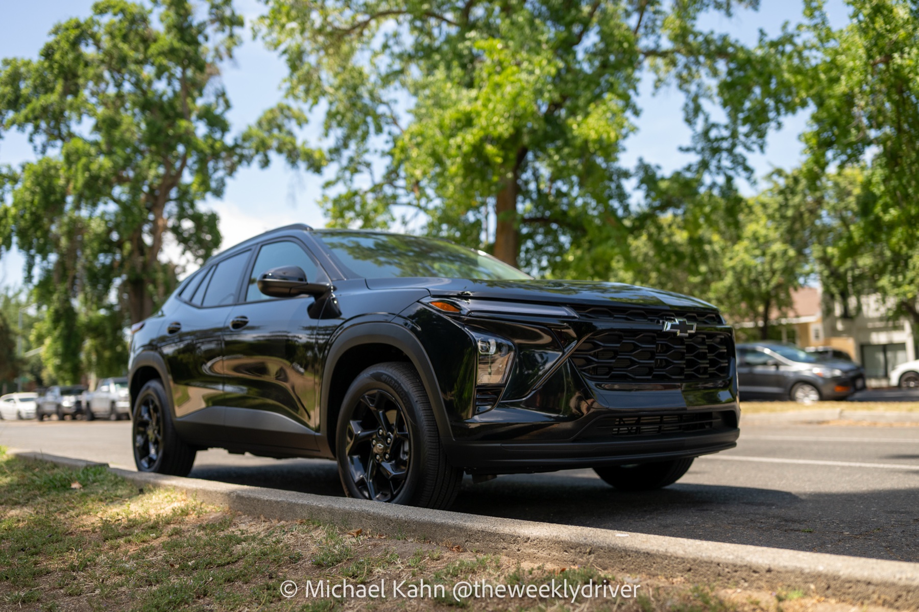2026 Chevrolet Trax front three-quarter, wide view