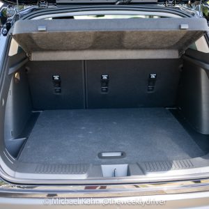 2026 Chevrolet Trax 1LT in Mosaic Black Metallic, rear hatch and cargo area