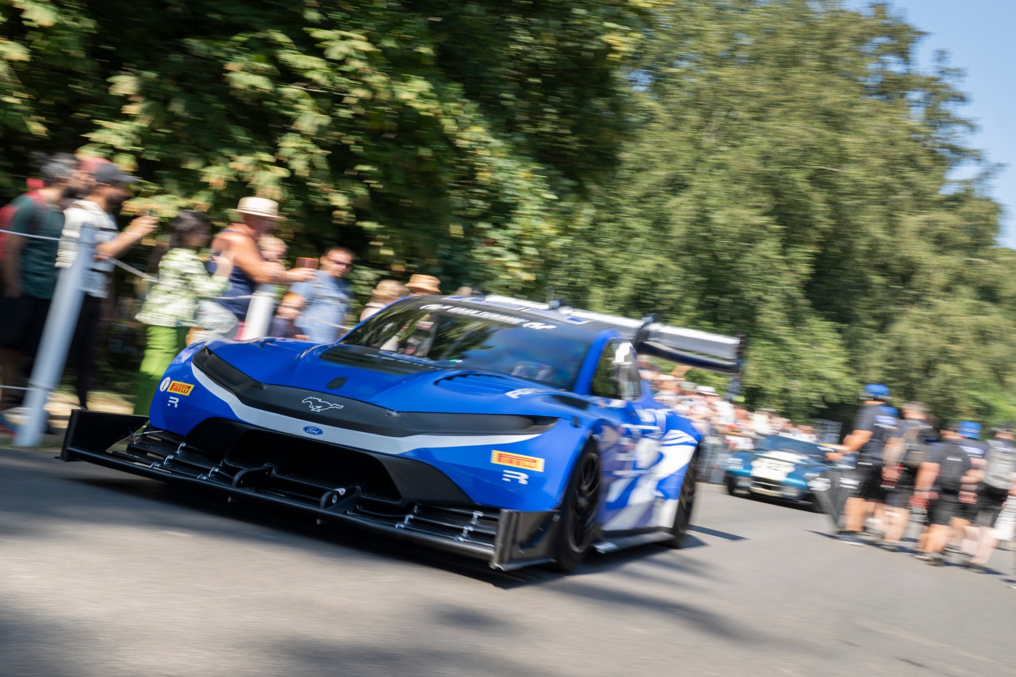 Ford Super Mustang Mach-E electric demonstrator winning the Timed Shoot-Out at Goodwood 2026