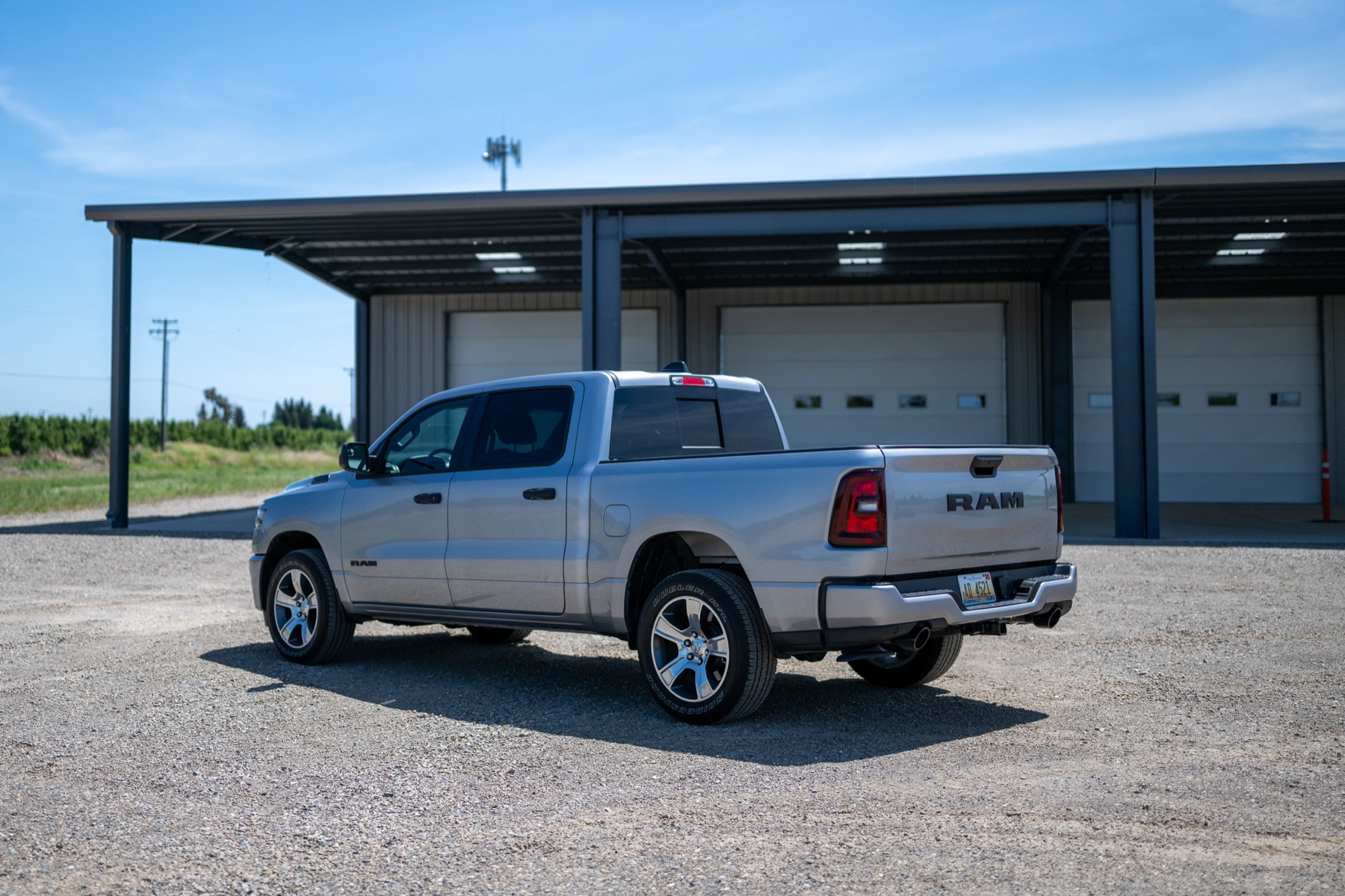 2026 RAM 1500 Express Billet Silver: Rear three-quarter at the shop