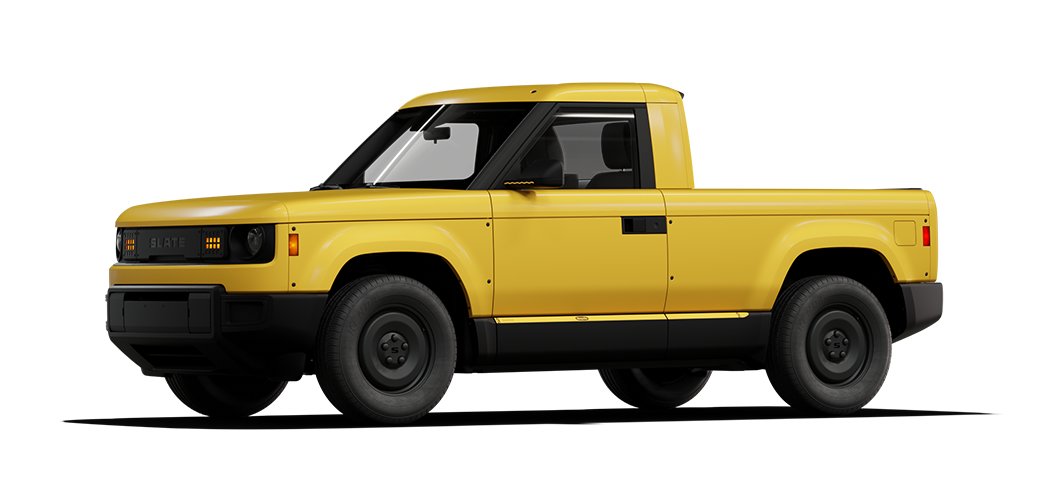 Slate Truck configurator render in yellow Crayola Dandelion wrap