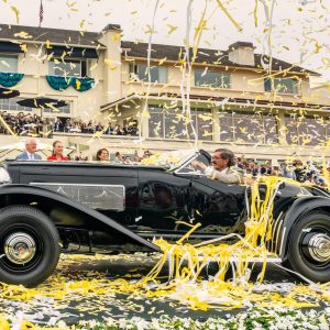 1935 Duesenberg SSJ Special Speedster in black lacquer, Best of Show winner at the 75th Pebble Beach Concours d'Elegance