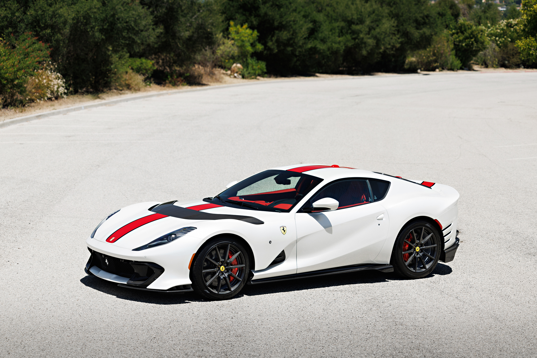 White 2024 Ferrari 812 Competizione with fewer than 200 miles