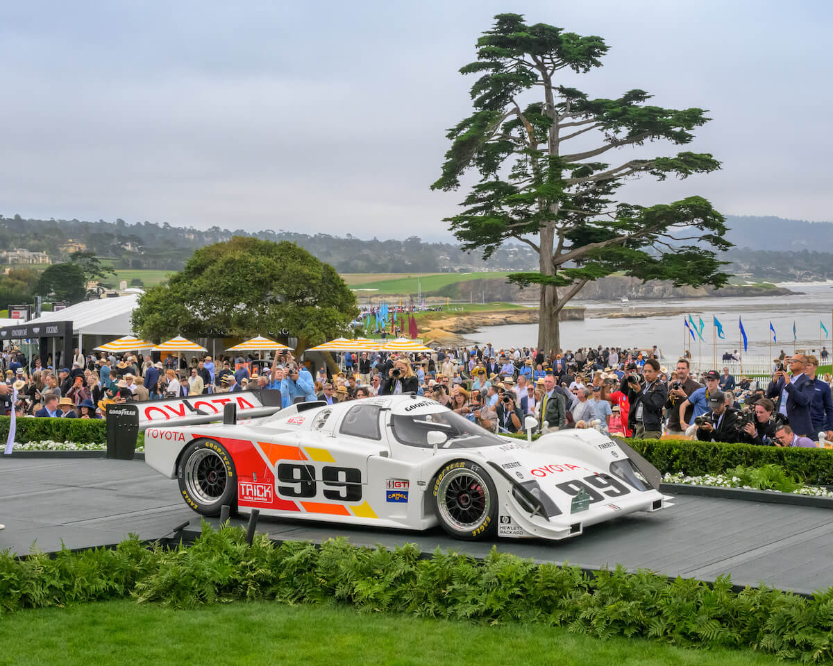 1990 Toyota Eagle HF89 IMSA GTP prototype on the Pebble Beach show field