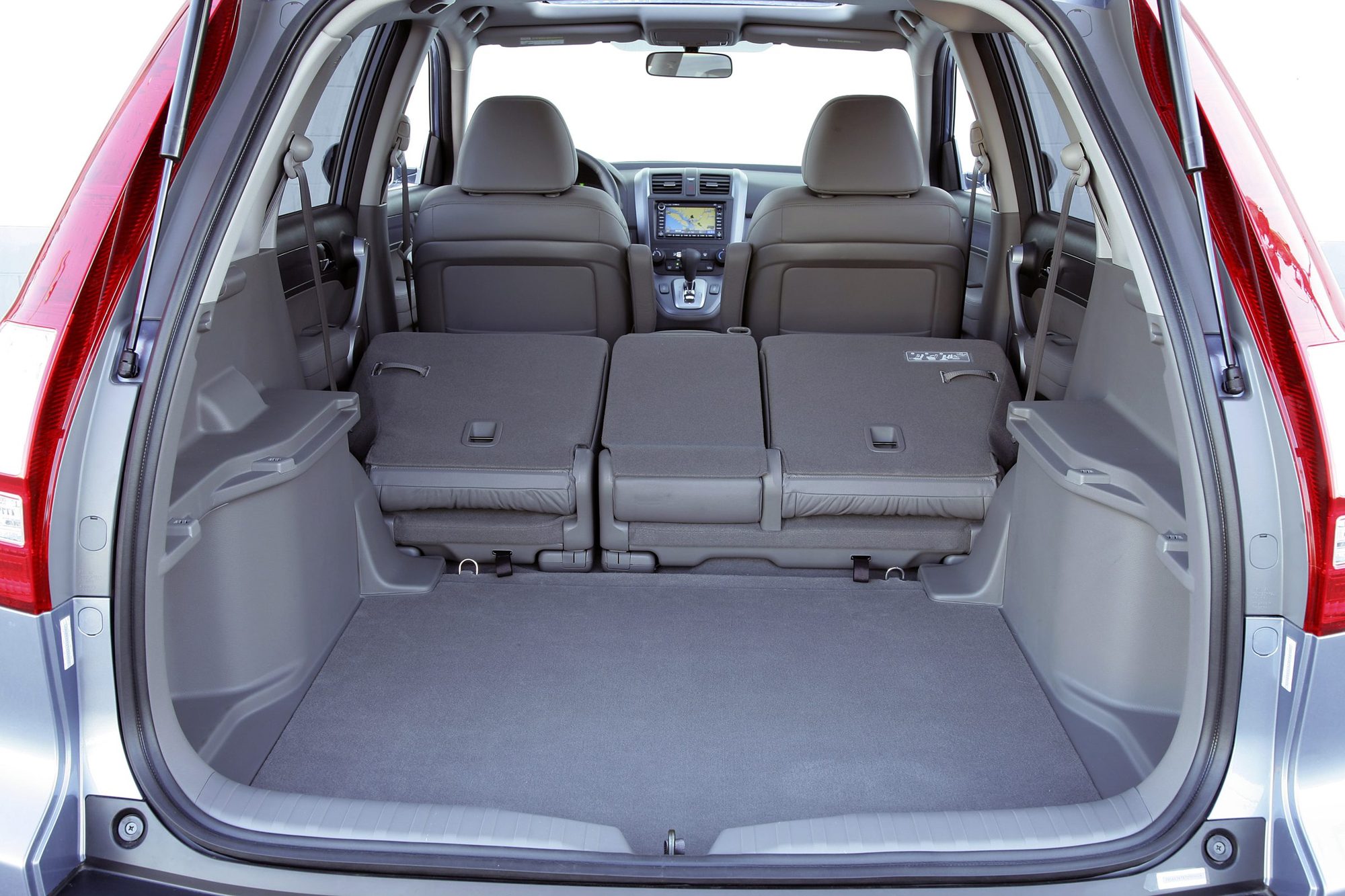 Cargo area of the 2007 Honda CR-V EX-L with the rear seats folded
