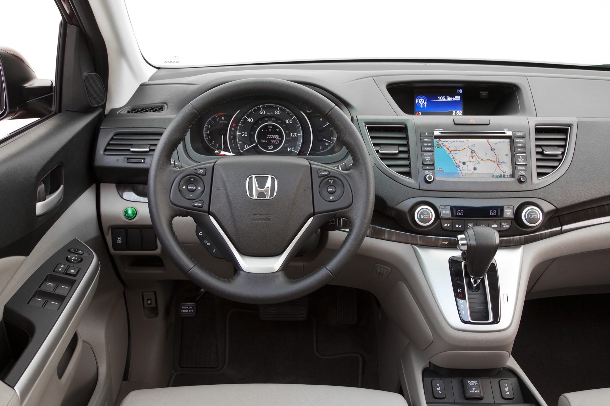 Dashboard of the 2012 Honda CR-V EX-L AWD with the navigation system