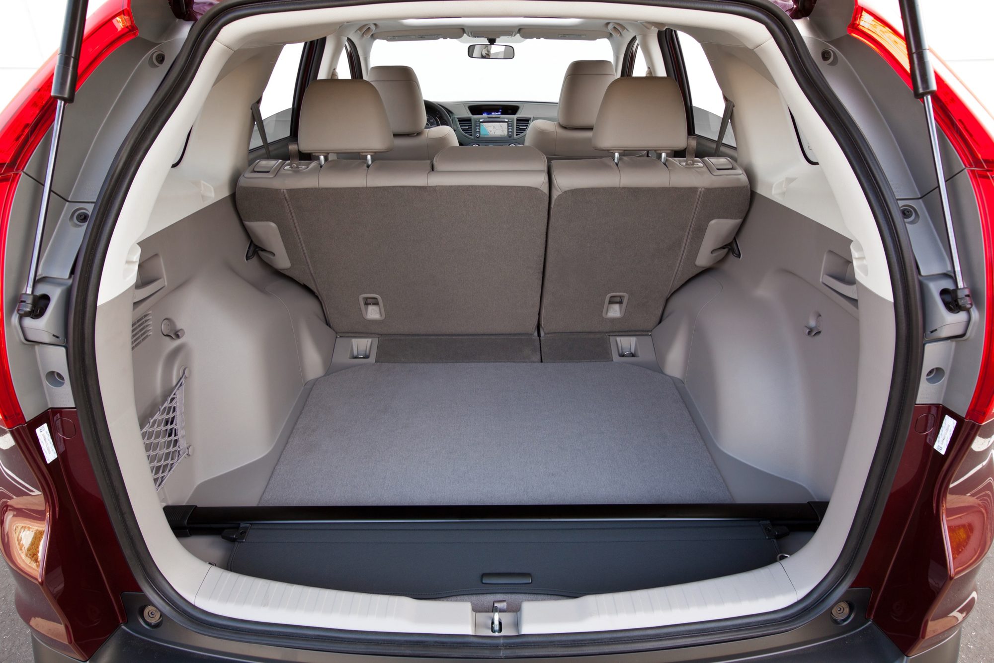 Cargo area of the 2012 Honda CR-V EX-L with the rear seats up