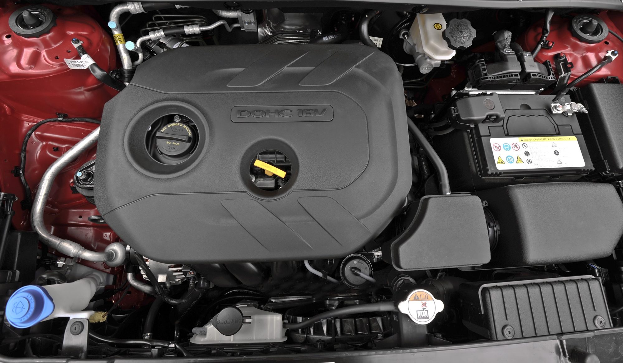 Engine bay of the 2013 Kia Soul