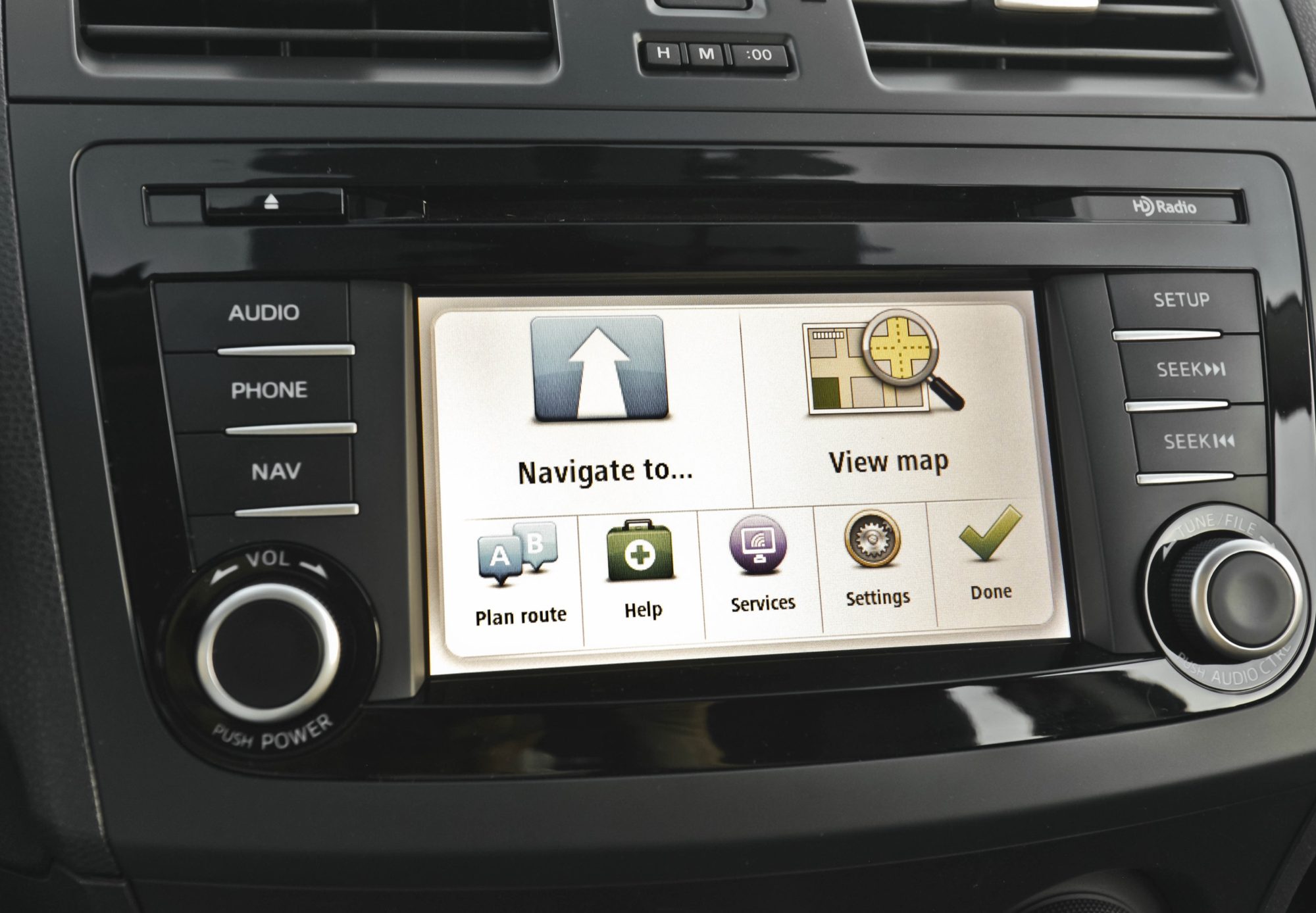 Navigation touchscreen from the Technology Package in the 2013 Mazdaspeed3