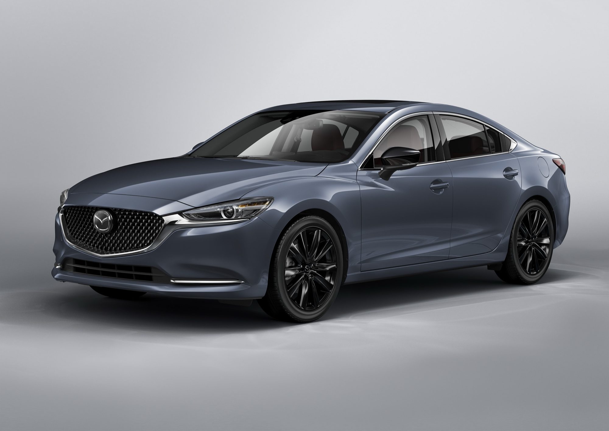 2021 Mazda6 Carbon Edition in Polymetal Gray with black 19-inch wheels