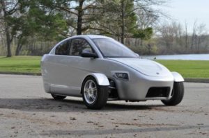 The Elio is a three-wheel vehicle scheduled to debut in the United States in early 2015.