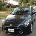 The 2016 Scion iA has a strongly angled exterior with an oddly shaped front grille.