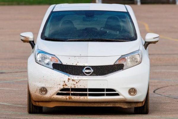 Nissan is testing a self-cleaning car formula in Europe on Nissan Note.