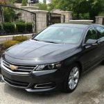 The angled front view, 2014 Chevy Impala