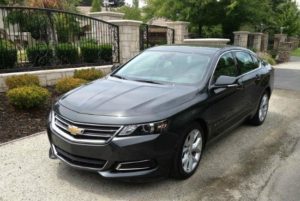 The angled front view, 2014 Chevy Impala