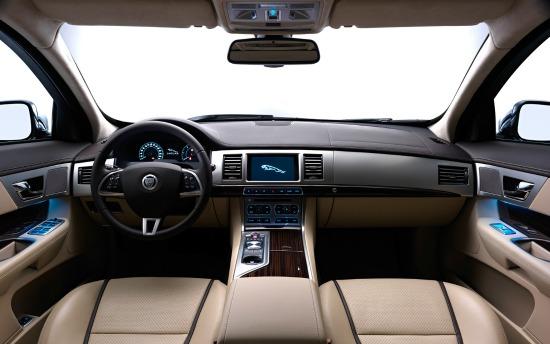 The interior of the 2014 Jaguar XLJ is plush.