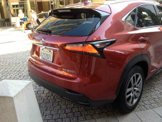The new taillights on the 2015 Lexus NX lineup.