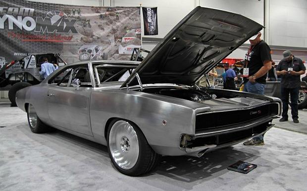 A brushed-metal 1968 Dodge Charger used in Fast & Furious 7