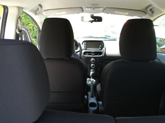 The spacious interior of the Mitsubishi i-MIEV.